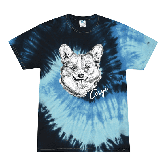 Wild Bobby, Cute Corgi Dog Lover Pet Owner Animal Lover Tie-Dye T-Shirt