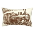 thumbnail image 1 of Fotbe Train Funda de Almohada Decorativa Estilo Occidental, Lujo en Algodón, Fundas para Almohadas King, Cojín Estampado para Decoración del Hogar-14"x20", 1 of 6