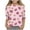 Pink Plus Size Blouse for kids_t, variant on Unisex Kids Summer Fashion Shirts 3/4 Sleeve Loose Fit Spring Tops Flower Printed Crew Neck Blouses for Girls Dressy Casual Tunic Tops Lightweight Basic T-Shirts