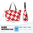 thumbnail image 4 of Daiia Red Cross 1 Beach Travel Bag - Water-Resistant Beach Bag, Lightweight Tote with 7 Pockets for Women and Men - Gym,Pool,Camping,Reusable Grocery Bag, 4 of 7