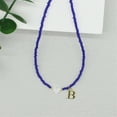 thumbnail image 1 of Gargantilla Bohemia hecha a mano con cuentas de colores para mujer, collar con colgante de letras de acero inoxidable, accesorios de joyería de playa con corazón de concha, 1 of 4
