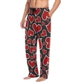 thumbnail image 4 of HPINK-T Men's Pajama Pants Soft Comfy Valentine's Heart Sleep Lounge Pants Pjs Bottoms with Pockets, 4 of 7