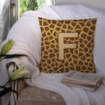 thumbnail image 3 of Caroline's Treasures CJ1025-FPW1414 Letter F Initial Monogram - Giraffe Fabric Decorative Pillow, 14Hx14W, multicolor, 3 of 4