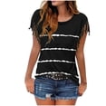 thumbnail image 1 of Pompotops Pull à Manches Courtes et Col Rond T-Shirt Casual Femme, 1 of 4