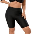 thumbnail image 2 of MLQIDK Plus Size Women's High Waisted Swim Shorts Tummy Control Swimwear Full Coverage Swim Bottoms Beach Wear 2026 Black 3XL, 2 of 7