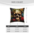 thumbnail image 2 of KLL Butterfly Flower Plant Skull Decorative Throw Pillow Covers Velvet Soft for Couch Sofa Bedroom Living Room Outdoor (No pillow core)- 20"x20", 2 of 5