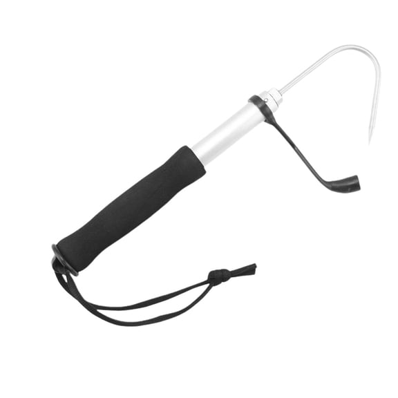 DEEPCRAFF Heavy Duty Telescopic Fishing Gaff Black Stainless Steel Collapsible Tool for Outdoor Use