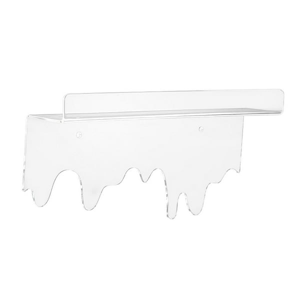 Estante flotante de pared acrílico invisible, estante de exhibición de pared, estantería de pared para libros Agua que fluye