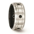 thumbnail image 5 of Edward Mirell Black Ti & Sterling Silver Brushed & Polished Spinel Ring, 5 of 8