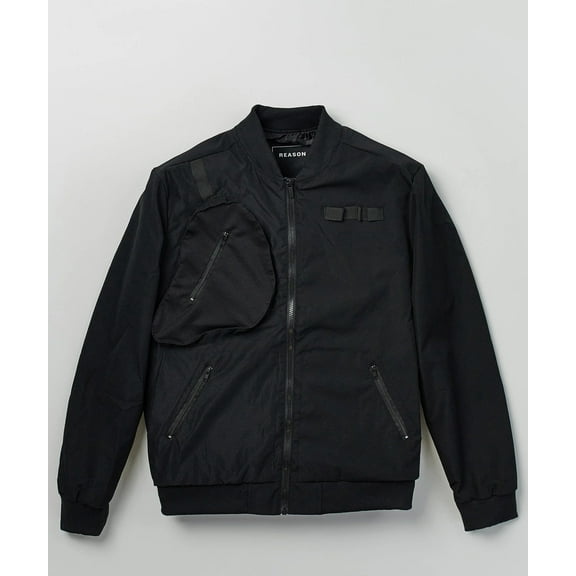 Tyson Twill Bomber Jacket - Black