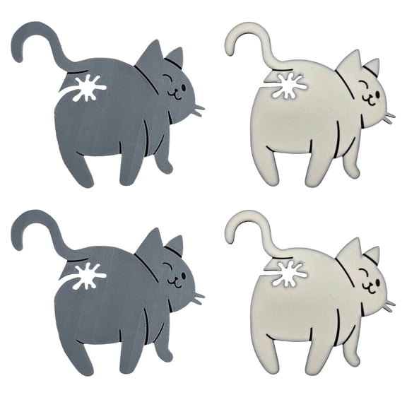 Reusable Cat-shaped Food Bag Sealing Clips Set of 4 - Cute Kitchen Food Storage Clips, suitable for bread, snacks, and chips