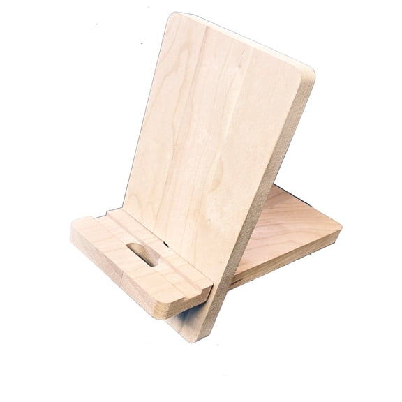 Basswood Cell Phone Stand, Unfinished & Ready to Personalize, Pack of 3 Stands