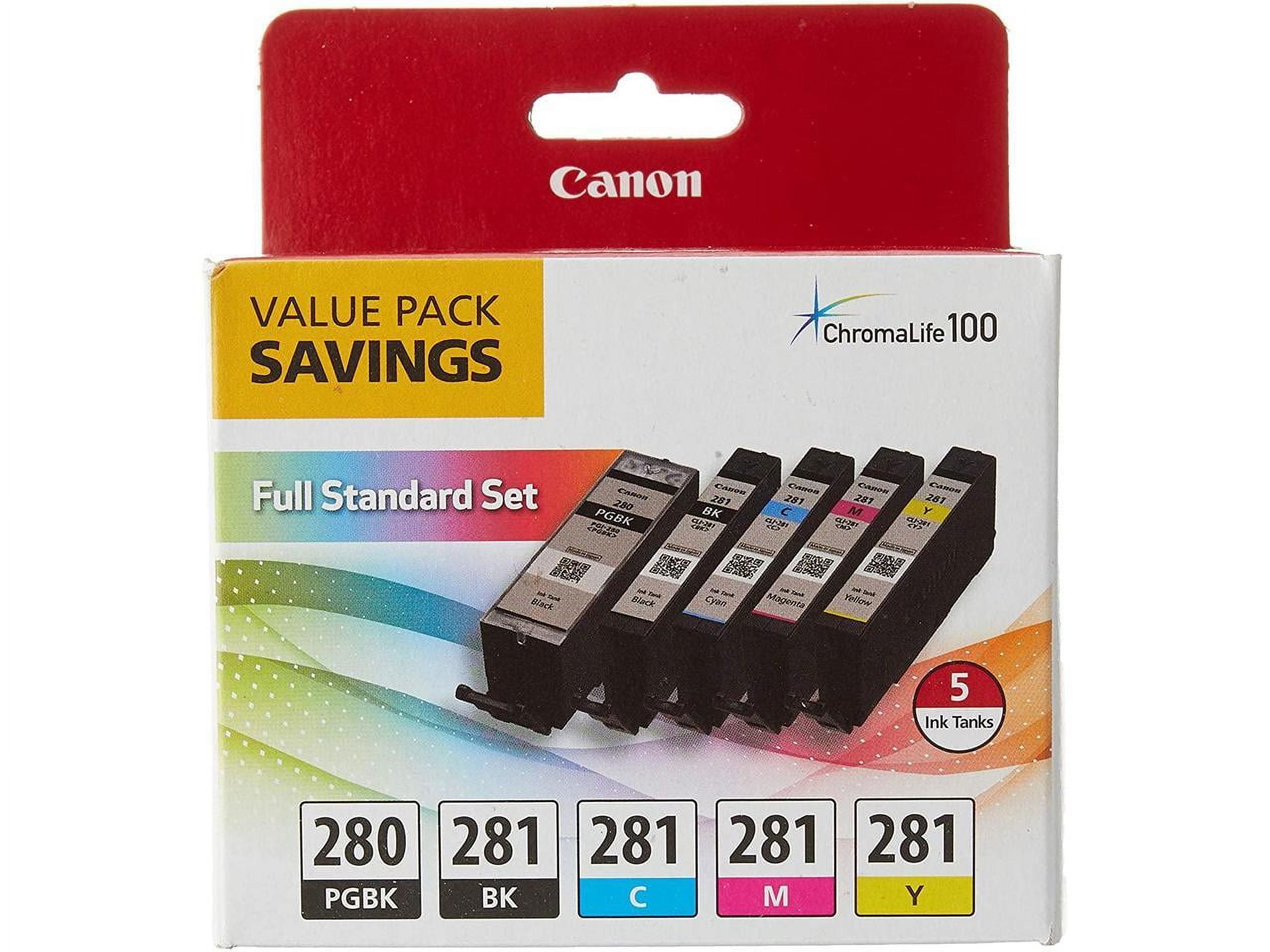 Canon PGI-280 Black & CLI-281 Black, Cyan, Magenta & Yellow Inkjet