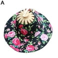 thumbnail image 1 of Bamboo Foldable Hand Fan Sun Hat Foldable Bamboo Fan For Traveling Outdoor G1X1, 1 of 9