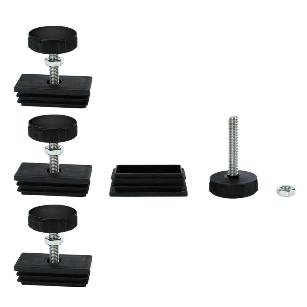 Leveling Feet 30 x 60mm Rectangle Tube Inserts Kit Furniture Glide