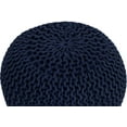 thumbnail image 2 of BirdRock Home Round Pouf Foot Stool Ottoman - Navy, 2 of 7