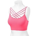 thumbnail image 4 of Women's Novelty Bras Seamless Triple Criss-Cross Front Bralette Sports Bra (No Pad), 4 of 4