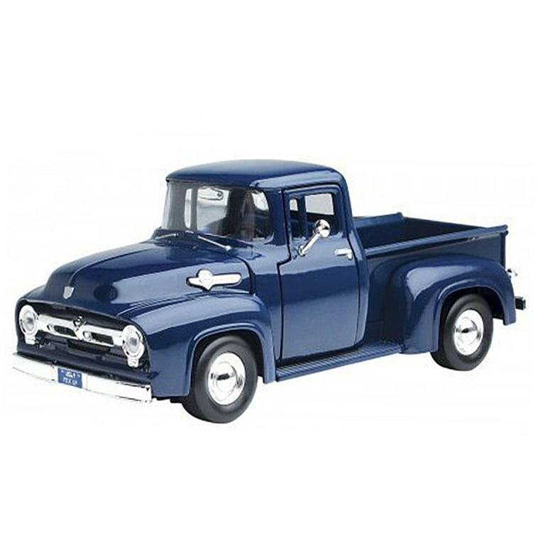 1956 Ford F-100 Pickup Truck Blue 1/24 Diecast Model Car by