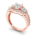 thumbnail image 2 of Three-Stone Engagement Ring for Women - 2.16ct Simulated Diamond in 14K Rose Gold Promise Ring, 2 of 6