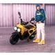 thumbnail image 4 of Figura masculina a escala 1/64 conduciendo una motocicleta, maqueta arquitectónica, tren de personas diminutas Amarillo azul, 4 of 9
