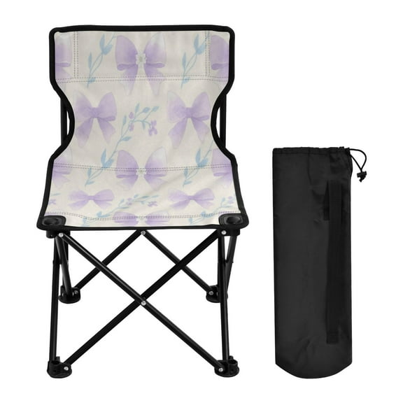 Folding Chair Camping Chair For Camping Picnicking Outdoor Beach and Travel Mauve Bows Clip Art
