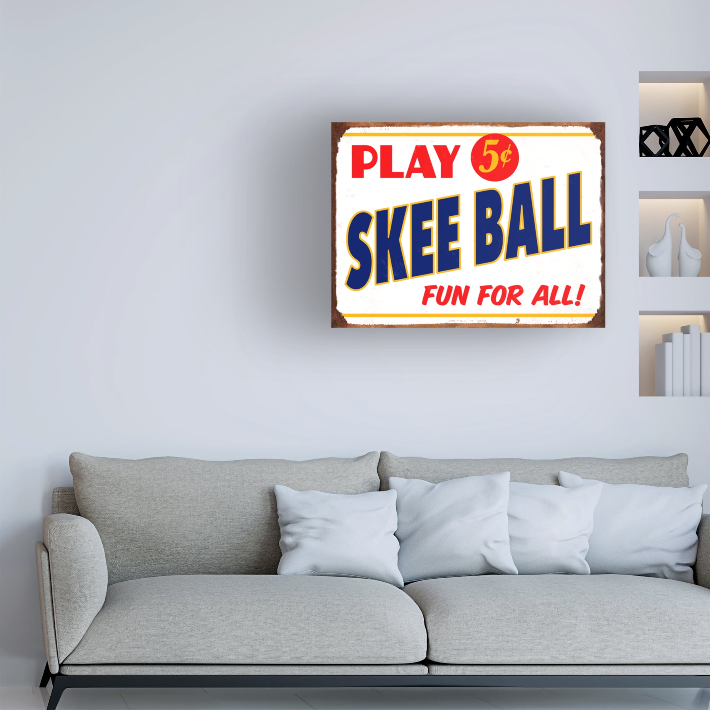RetroPlanet 'Skeeball Sign' Canvas Art