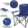 KingCamp Folding Camping Chairs High Back Oversized Padded Arm Chair Outdoor Lawn Chairs for