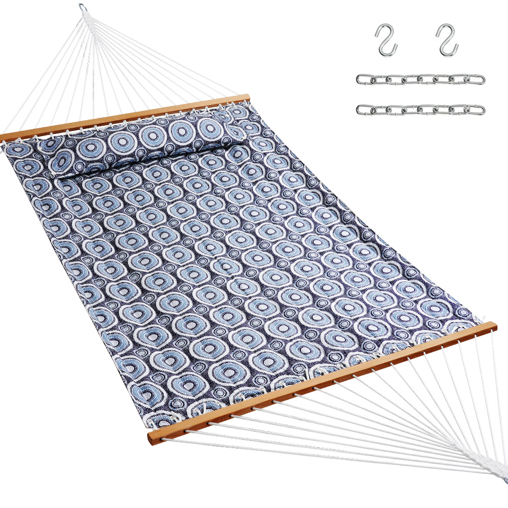 VALLEYRAY Hammock with Spreader Bars, Double Hammock with Pillow
