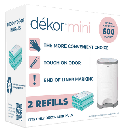 UPC: 0744953010449 | Dekor Mini Diaper Pail Refills | 2 Count