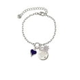 thumbnail image 2 of Delight Jewelry Silvertone Small Long Purple Heart Silvertone Discover Dream Explore Zoey Charm Bracelet, 6.5+2" Extender, 2 of 4