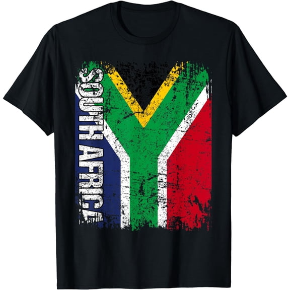 SOUTH AFRICA Flag Vintage Distressed SOUTH AFRICA T-Shirt mens t shirt，black，women，funny，misfits，men，journey，t-shirt