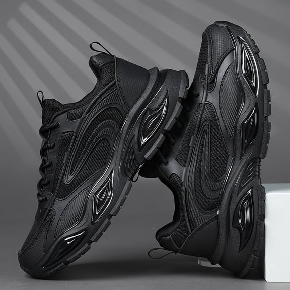 Men'S Casual Sports Shoes, Low-Top Lace-Up Sneakers, Comfortable Footwear