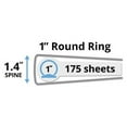 thumbnail image 2 of "Mini Size Durable Non-View Binder With Round Rings, 3 Rings, 1"" Capacity, 8.5 X 5.5, Black | Bundle of 2 Each", 2 of 5