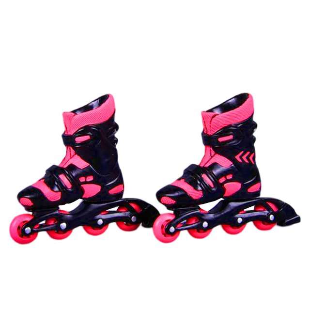 Patins à Roulettes à l'Échelle 1:6 pour Figurine d'Action Féminine de 12 Pouces Accessoires Rose