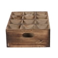 thumbnail image 6 of Sintosin Farmhouse Wooden Storage Crate for Decoration 13 x 10 inches, Rustic Beer Holder Box, Wood Crate Box for Crafts, Beverage Serving Caddy with Carrying Handles, 12 Individual Slots, 6 of 8