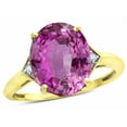 thumbnail image 2 of Star K � Large Oval 12x10 Simulated Pink Tourmaline 3 Stone Trillion Setting Ring, 2 of 9
