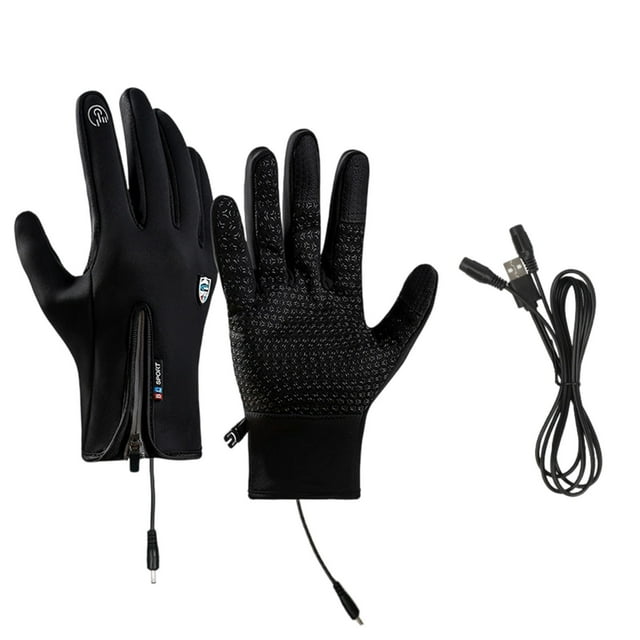 Pisexur Batería de cocina Guantes calefactables para hombre y mujer, con pantalla táctil, impermeables, con USB, para invierno, para conducir, ciclismo, caza y sender para la cocina del hogar