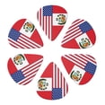 thumbnail image 6 of 6 Pack Peru America Flag Guitar Picks In Leather Picks Holder For Bass Electric Acoustic Guitars, 6 of 7