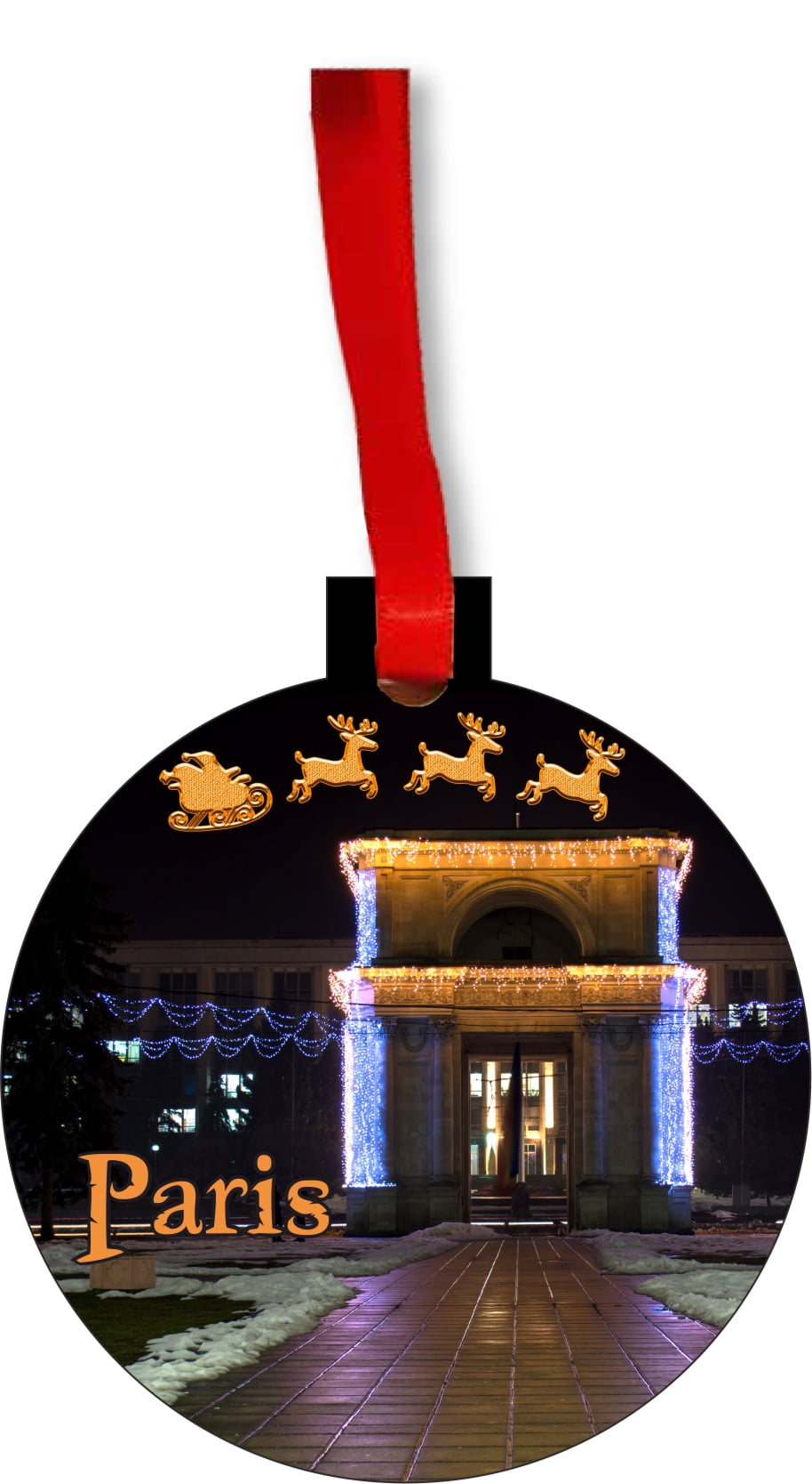 Paris Christmas Ornament 