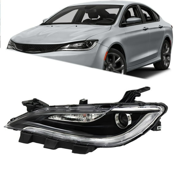 Headlight For Chrysler 200 2016-2017 Headlamp Driver Side Halogen w/o LED DRL