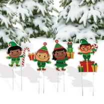 Christmas Elves Yard Stakes, Party Decor, Christmas, 4 Pieces