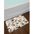thumbnail image 2 of Ambesonne Cat Bath Mat, Little Kittens Playful Poses, 30.2" x 20", Off White Taupe and Grey, 2 of 3