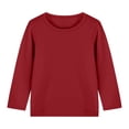 thumbnail image 4 of yillto Girls Thermal Tops Long Sleeve Undershirts Basic Soft Layered Crewneck Pullover Tshirts Tees, 4 of 7
