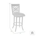 thumbnail image 3 of Armen Living Indoor Storm Barstool in Chrome finish with Walnut wood and Black Faux Leather, 3 of 6