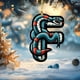 thumbnail image 1 of pstuiky Colgante navideño acrílico 2D con forma de árbol de Navidad y 26 letras. Regalo decorativo para fiestas navideñas familiares., 1 of 5