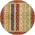 thumbnail image 1 of Ahgly Company Machine Washable Indoor Round Abstract Fire Brick Red Area Rugs, 8' Round, 1 of 7