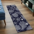 thumbnail image 3 of Runner Rug 2 x 6 Ft, Navy Blue Coastal Washable Non-Slip Floor Mat for Kitchen Hallway/Entryway, Starfish Coral Summer Beach Ocean Long Kitchen Runner Area Rugs for Living Room, Low-Profile, 3 of 8