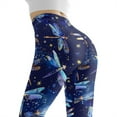 thumbnail image 5 of DISNIMO Dragonfly Printed High Waisted Leggings for Women, Tummy Control Yoga Pants Leggings Breathable Workout Yoga Pants for Workout Sport, Purple, 2XL, 5 of 6