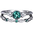 thumbnail image 1 of AKYUSGFL Fashion Rings for Women Synthetic Diamond Studded Zirconia Inlaid Rings Wedding Engagement Rings Jewelry Accessory Gifts, 1 of 5