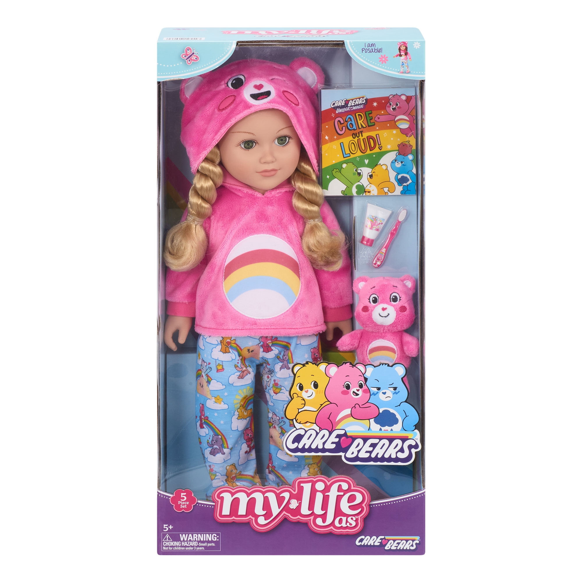 My Life As Care Bear Slumber Party Posable 18 Inch Doll, Hair